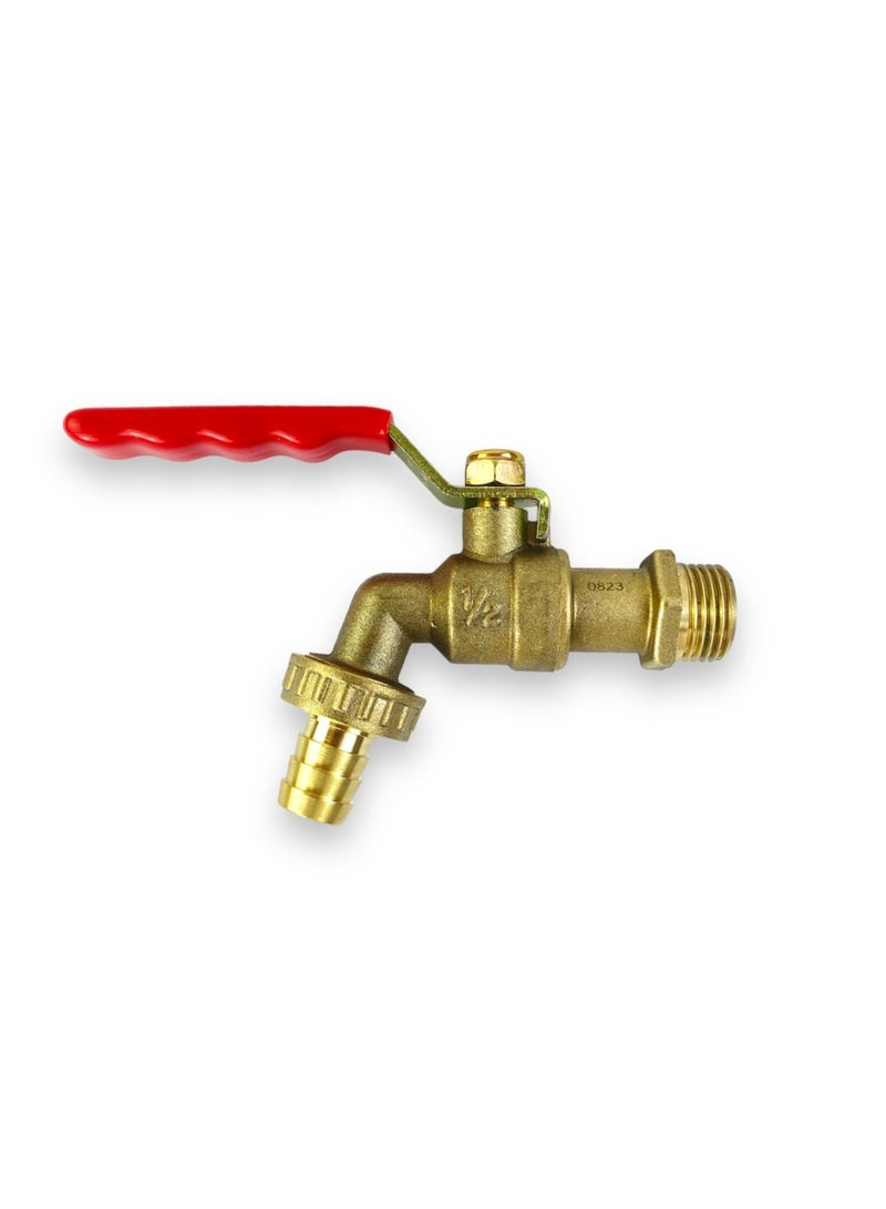 Brass Water Tap 1/2 Inch Italian Made – Durable Brass Water Valve for Home and Garden Use - Image 1